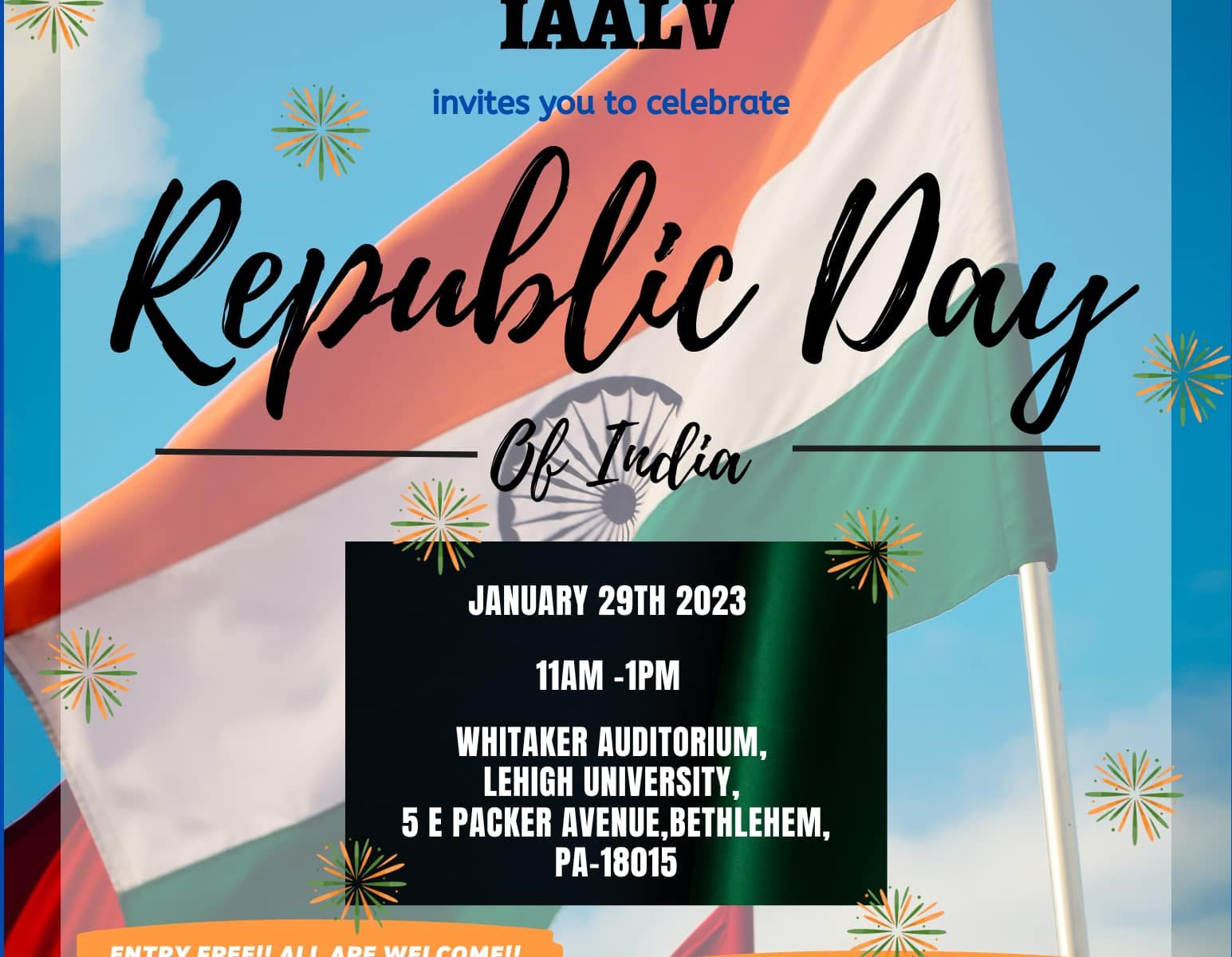 IAALV Republic Day 2023 Flyer